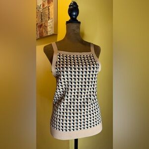 BANANA REPUBLIC Geometric Patterned Knit Tank Top Size S